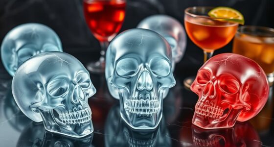 stylish skull ice molds