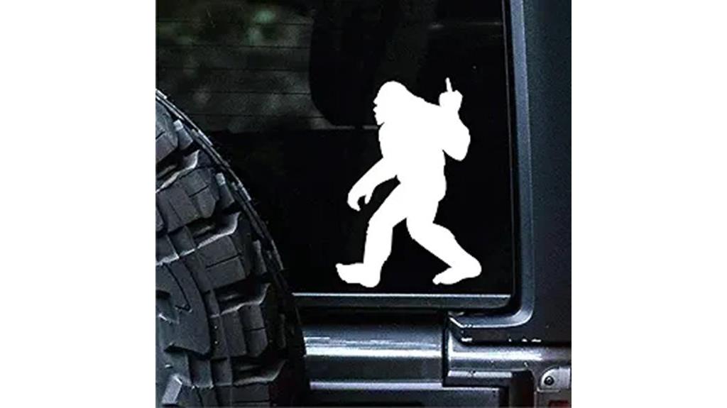 sunset big foot sticker