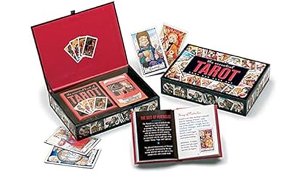 tarot book and cards