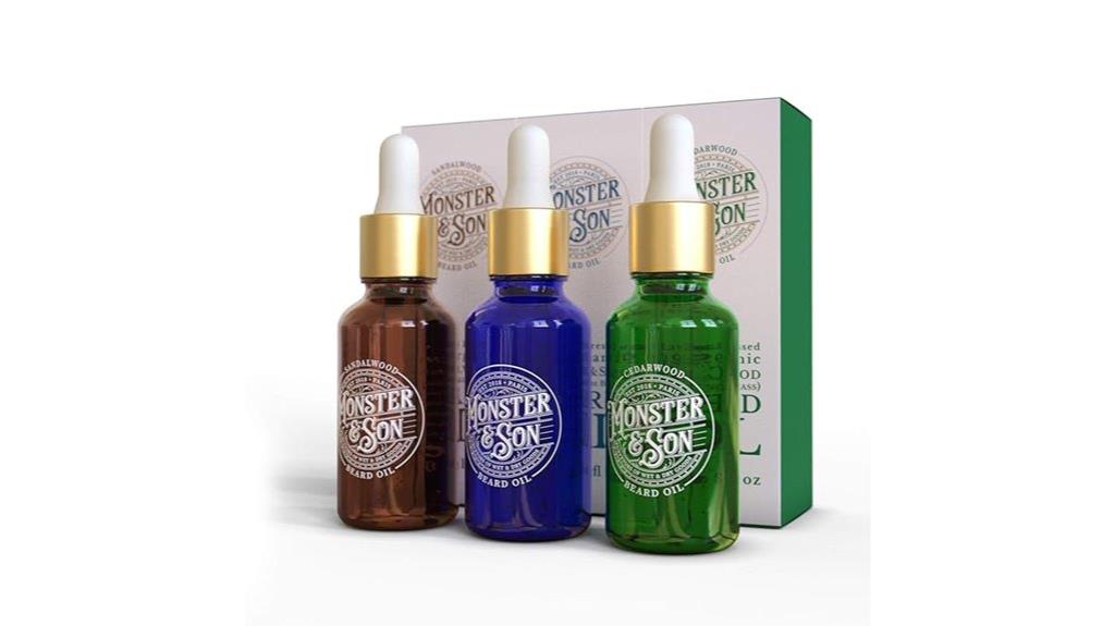 three beard oil varieties