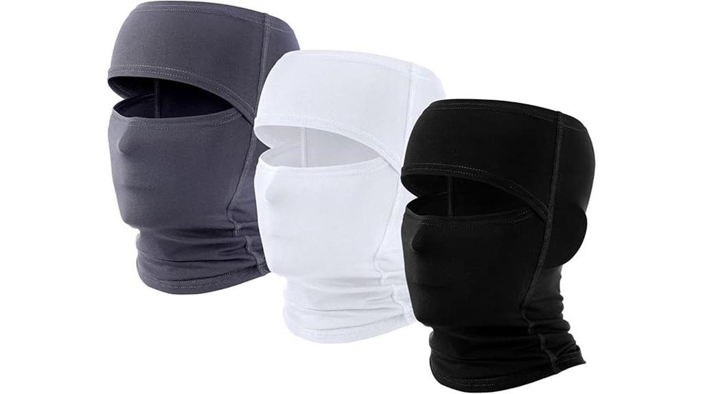 three piece open top balaclavas