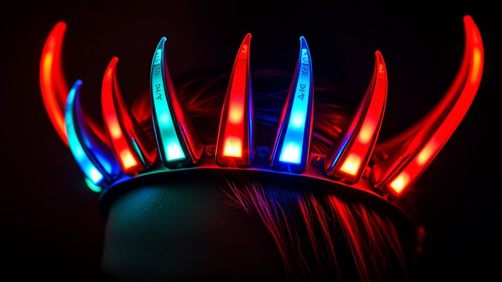top led horn headbands