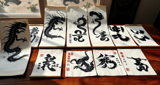 top monster calligraphy scrolls