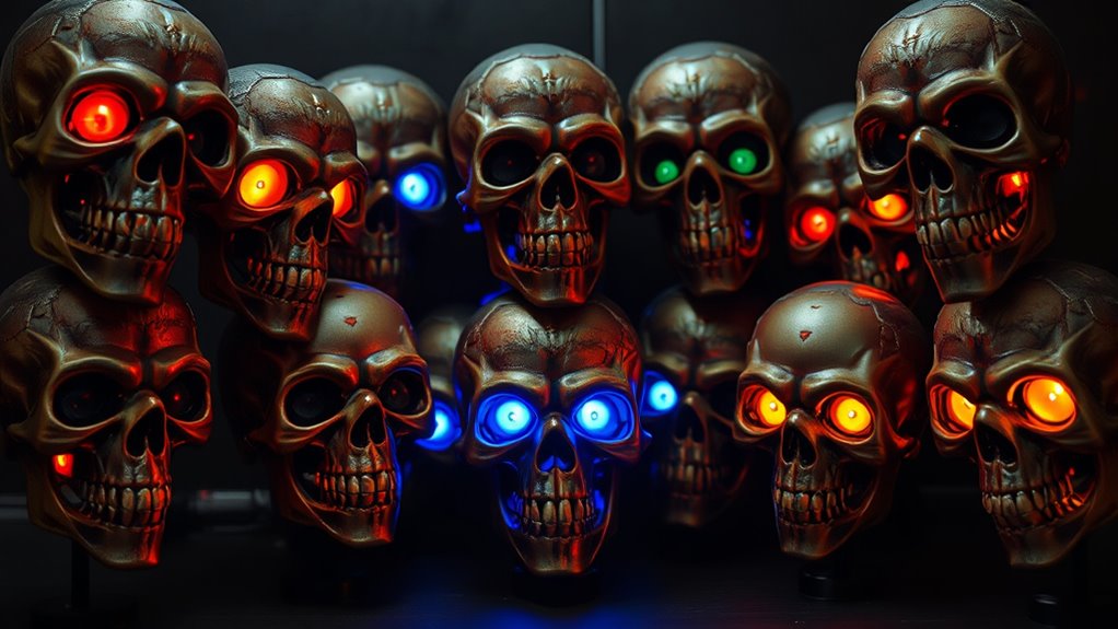 top sound activated skull props