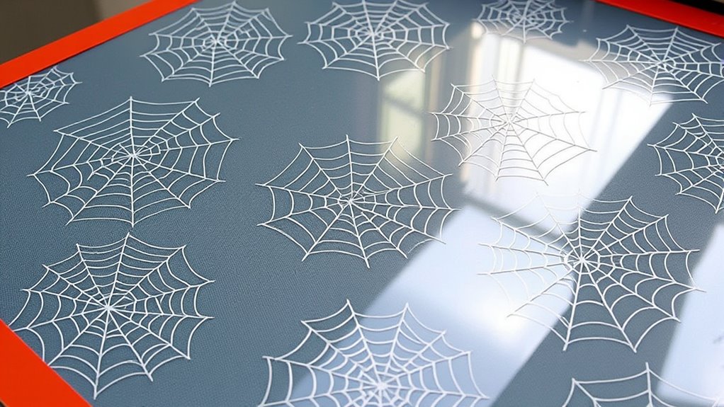 top spider web silicone mats