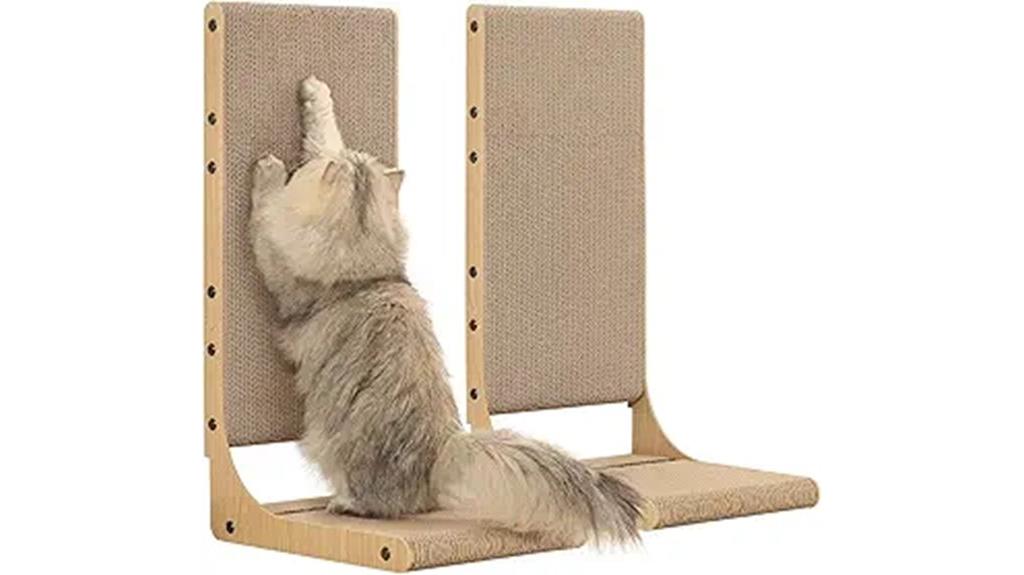 two cardboard scratching boards
