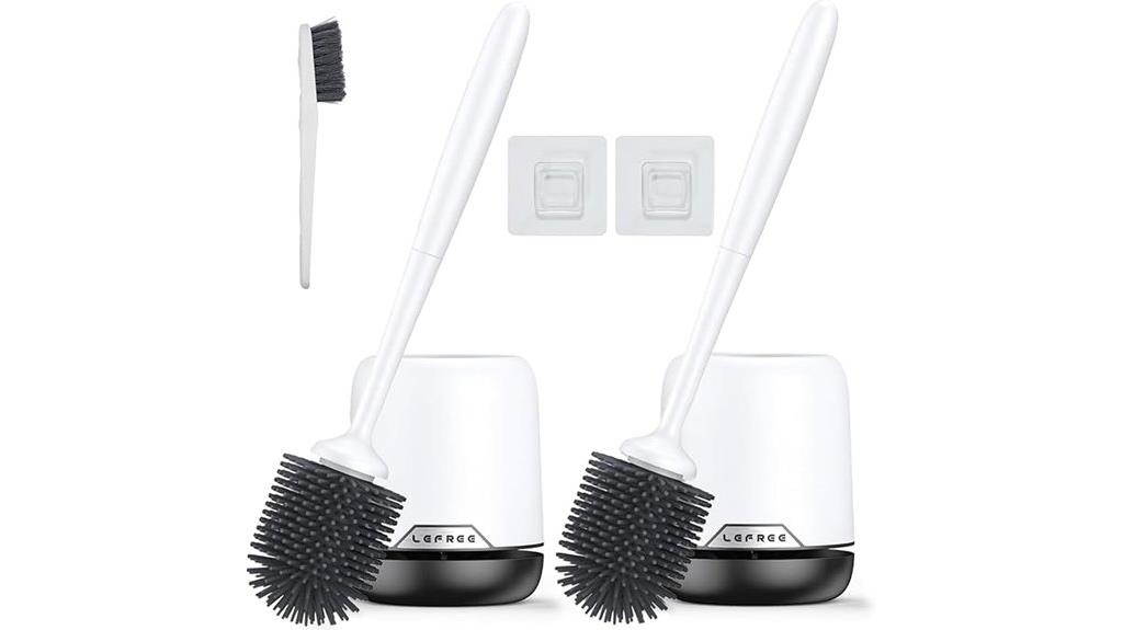 two pack silicone toilet brushes