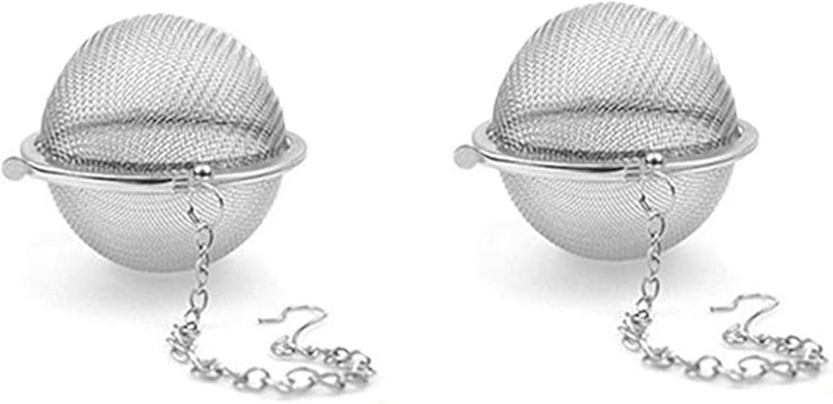 two reusable tea infusers