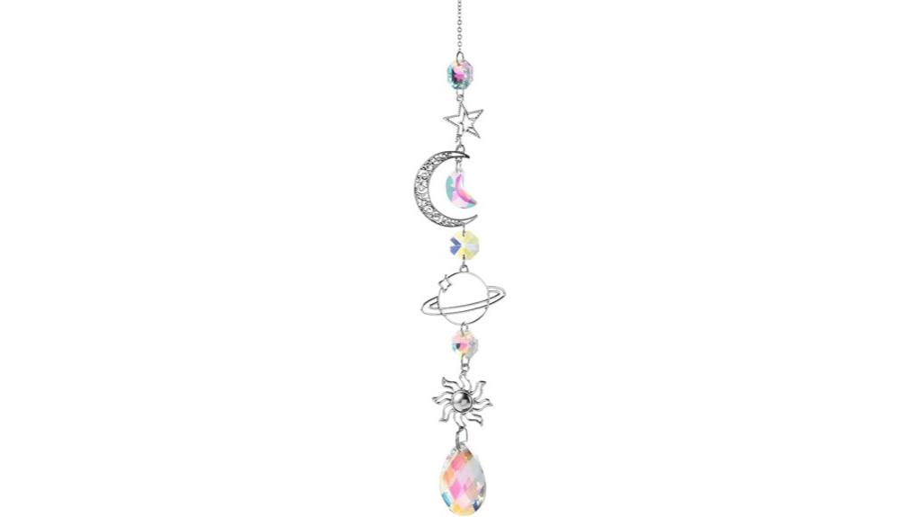 vibrant crystal mirror ornament