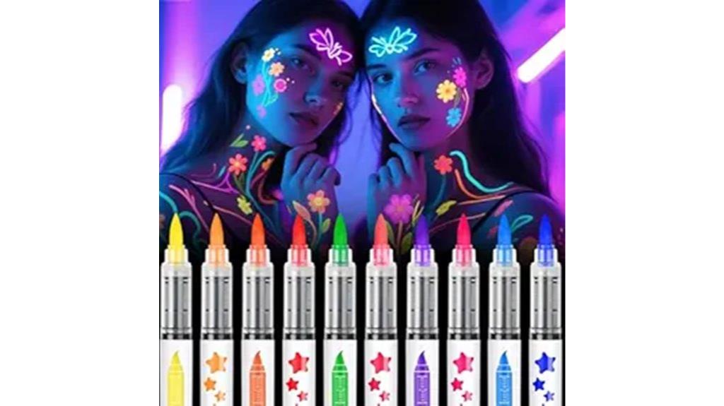 vibrant glow face markers