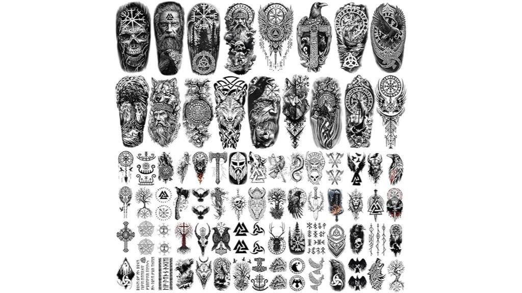 viking tattoo sheets for adults