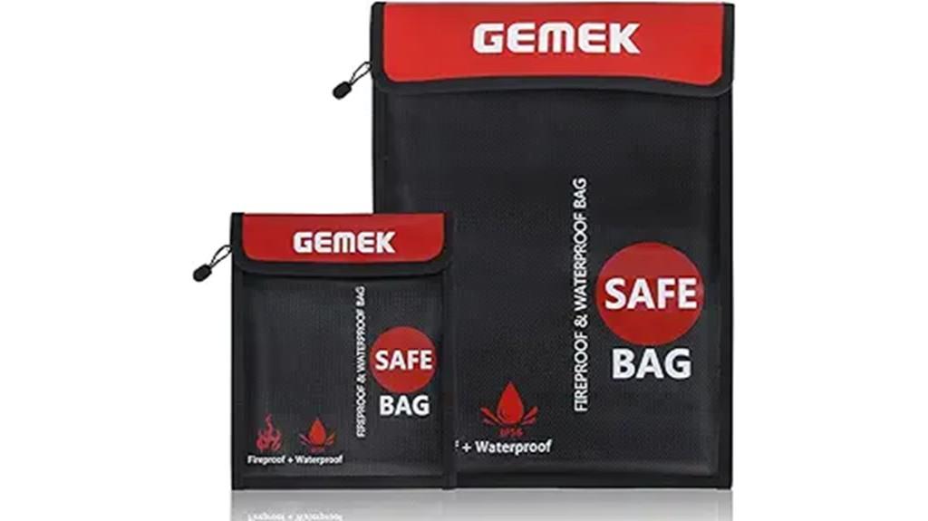waterproof fireproof document bags