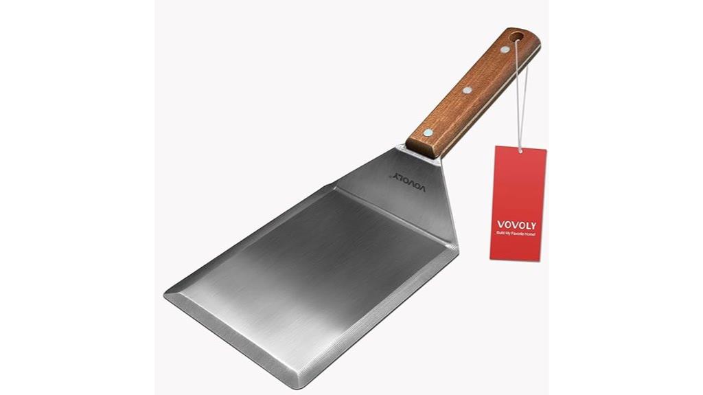wide metal spatula