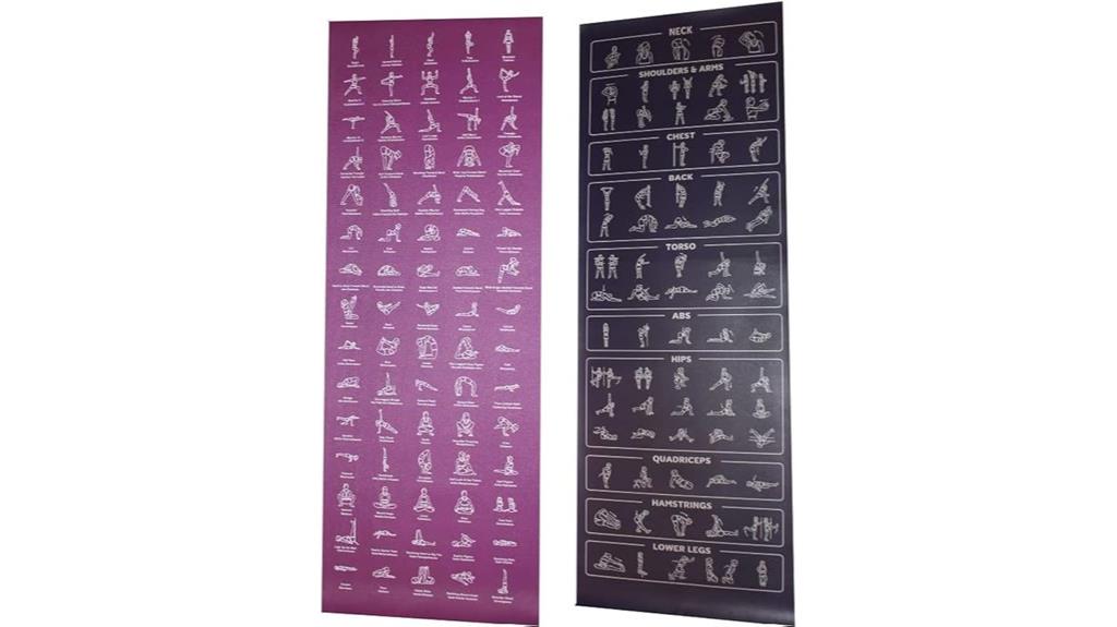 yoga mat with poses