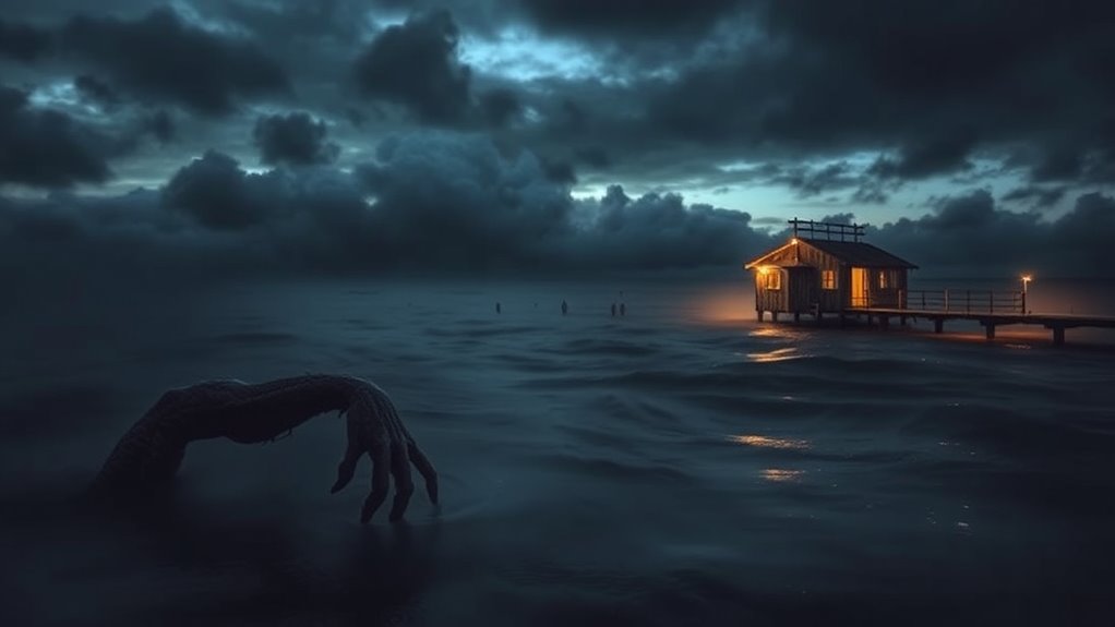 bioluminescent creature off coast