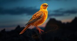 chilean gold feathered bird