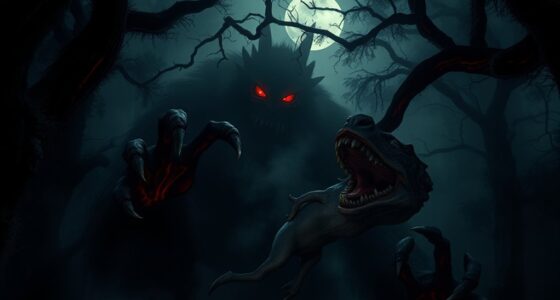 creatures hunting and eating