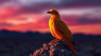 golden chilean winged bird