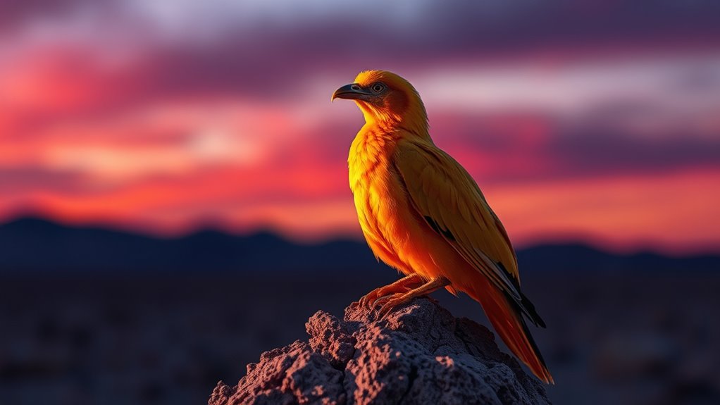 golden chilean winged bird