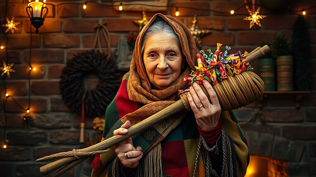 italian witch bringing gifts