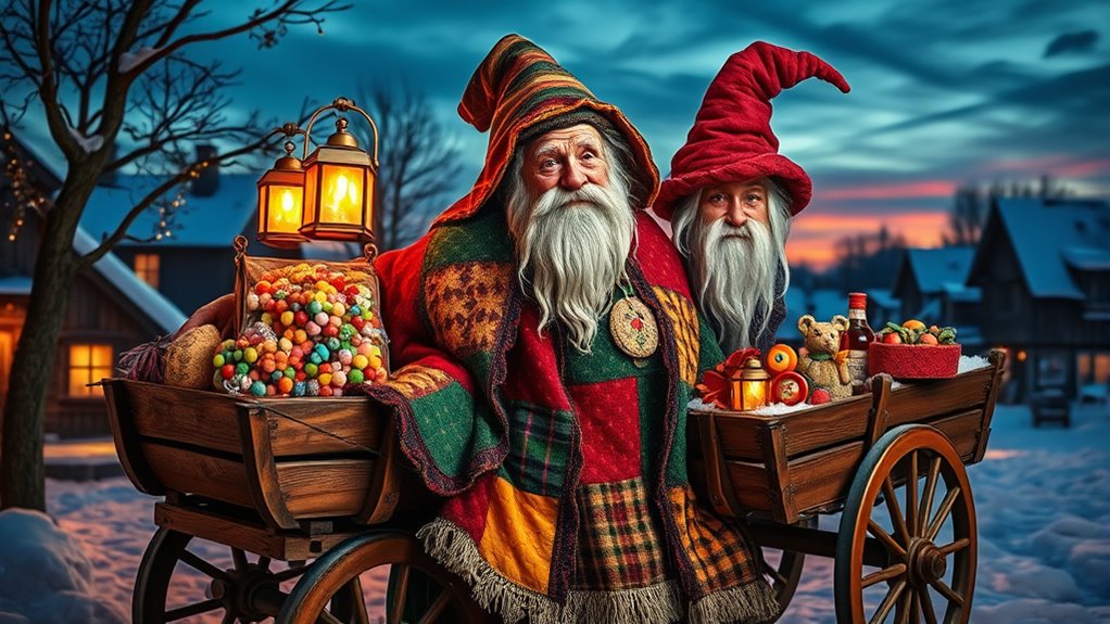 italian witch delivering gifts