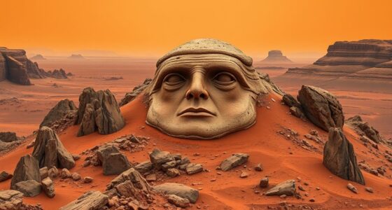 mars surface face illusions