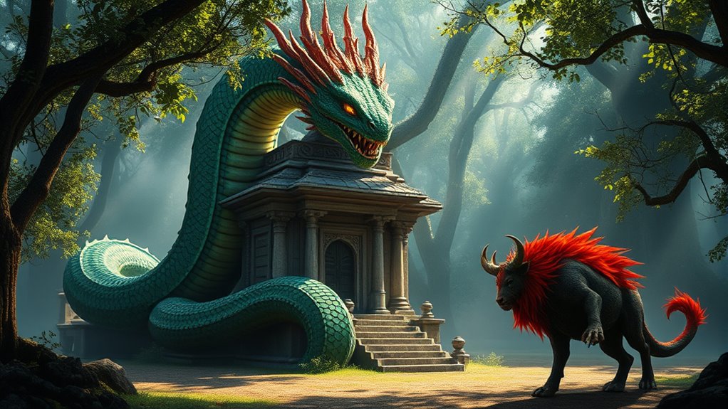 monsters as guardians and villains