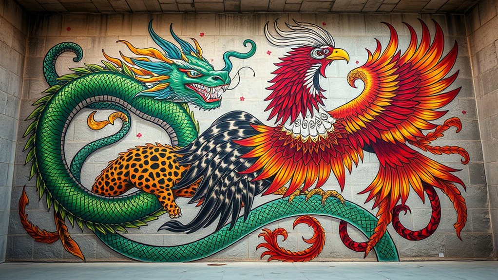 mythological creatures merging cultures