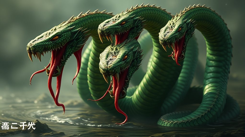 regenerating headed greek monster