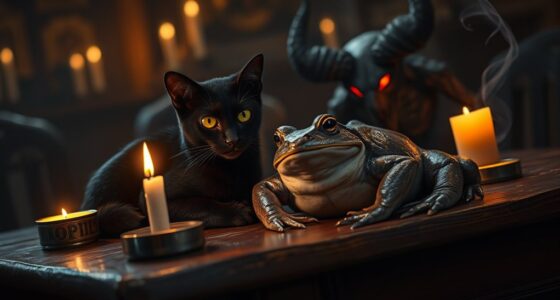 witches familiars cats toads