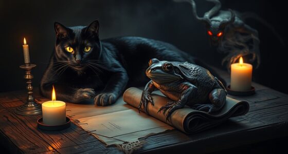 witches familiars cats toads