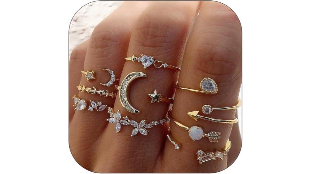 gold teen women rings