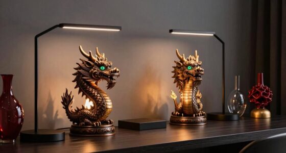 coordinated dragon lamp decor