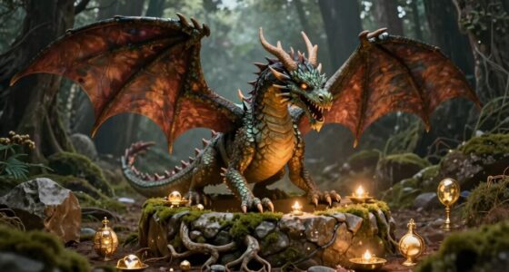 dragons guarding hidden treasure