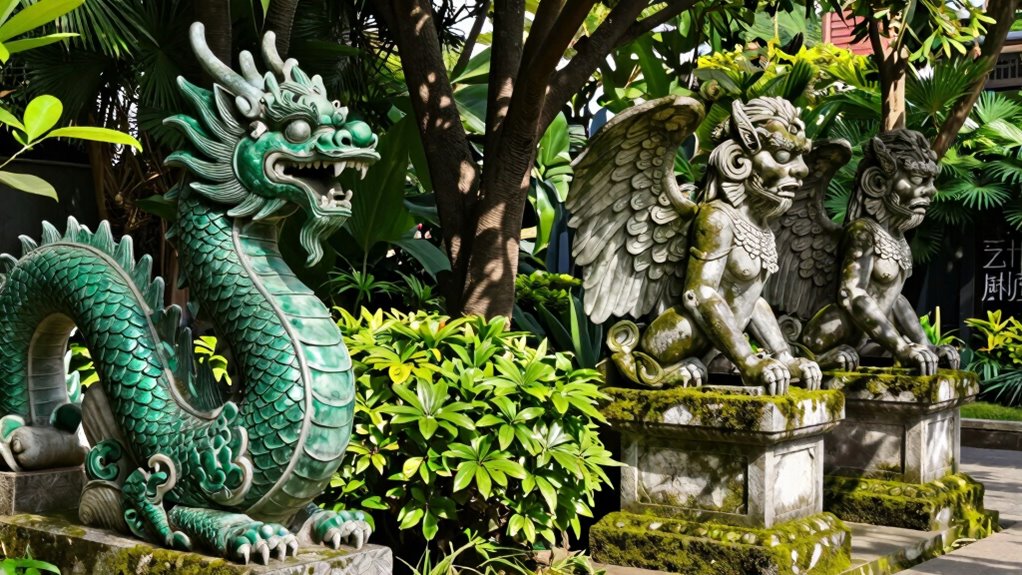 garden statues or gargoyles