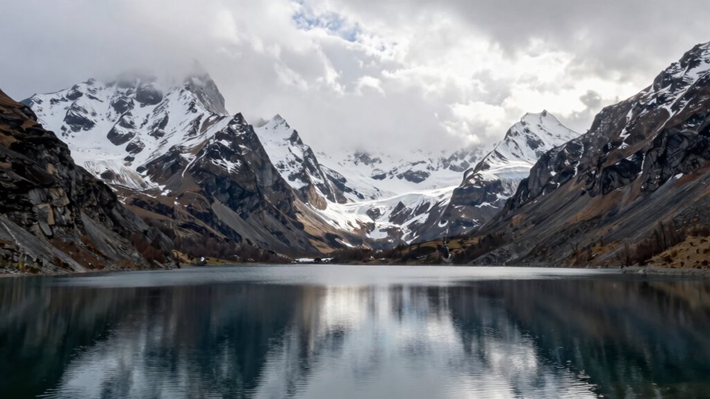 mountains and lakes legendary symbolism