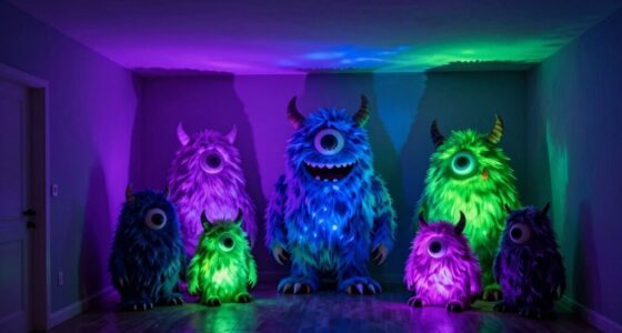 nighttime monster decor lighting