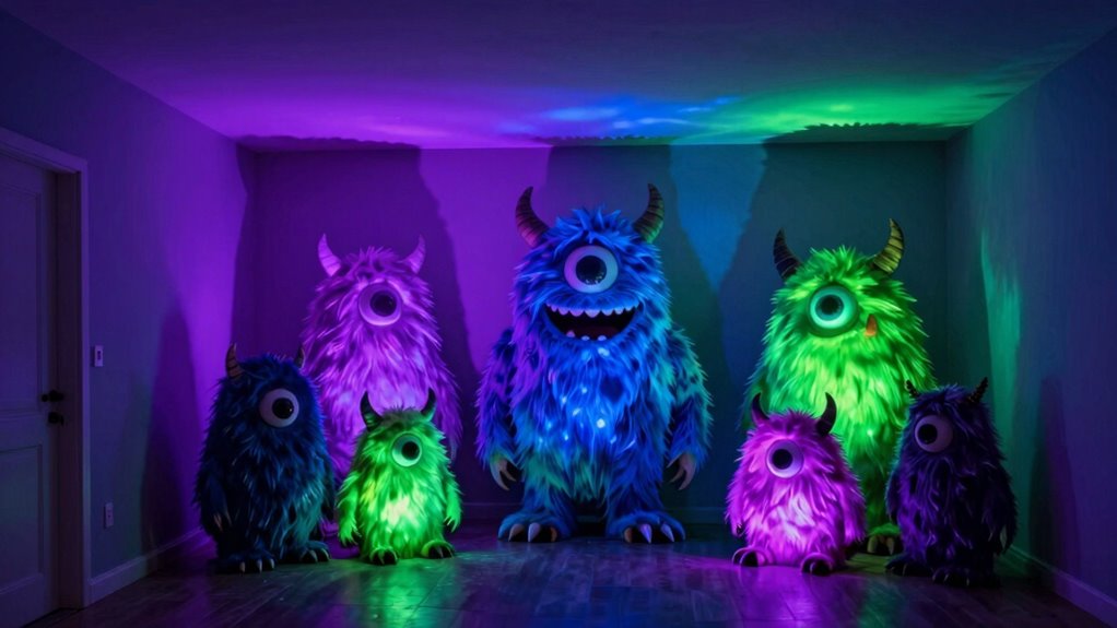 nighttime monster decor lighting