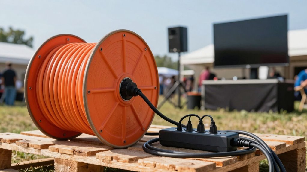 outdoor display power setup