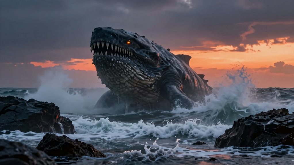 sea monsters symbolize climate crisis