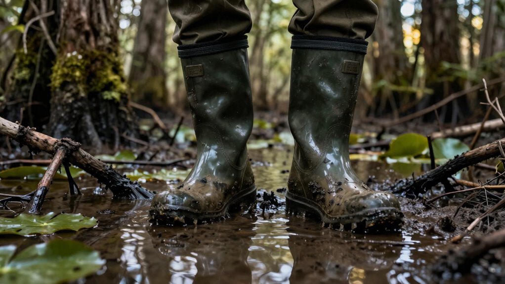 waterproof boots ensure effective wildlife tracking