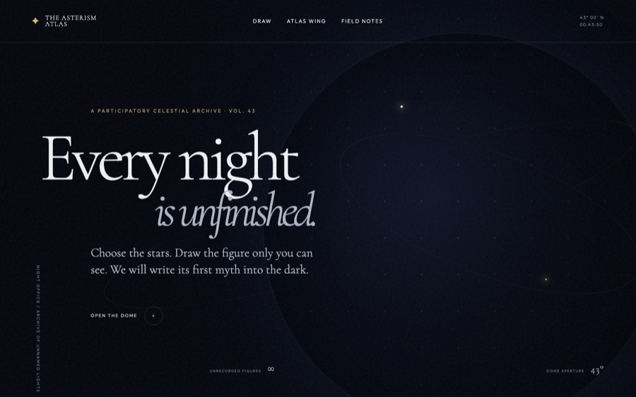 The Asterism Atlas — Draw a Myth Into the Sky