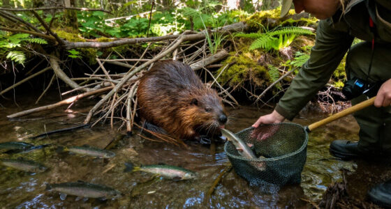 Artificial Beaver Dams Saw Juvenile Coho Salmon Survival Rates Go From 8% To 60%